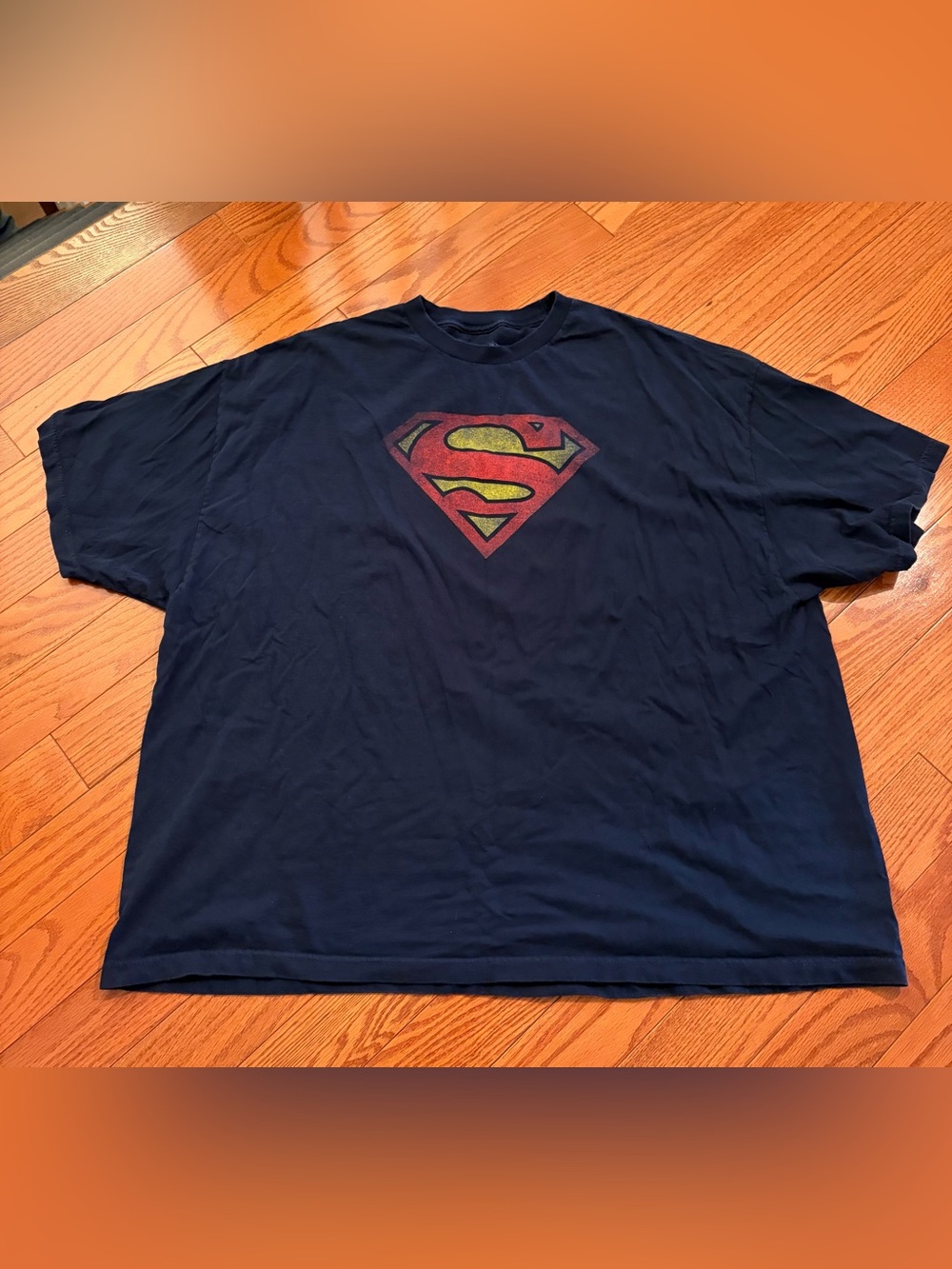 Dark Navy Superman Logo Graphic Tee Men’s 5XL - Unbranded